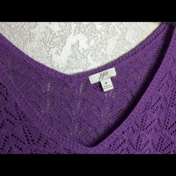 Jjill Purple Pointelle sweater - Picture 2 of 8